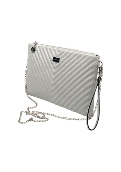 Silver Polo Crash Gri Kapitone V Kadın Portföy Ve Clutch El Çantası Sp1034