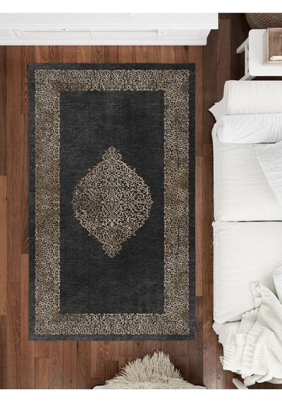 Dijital Baskılı Yıkanabilir Kaymaz Taban Salon Ve Oturma Odası Halısı 6247h 001