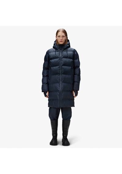 Rains Alta Long Puffer Unisex Lacivert Mont