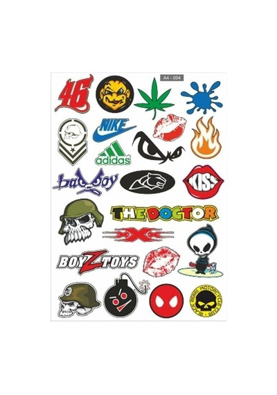 A4 Sticker 004 Tek Paket Çoklu Sticker Standart