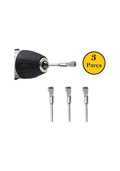 Venoa Vp8030 Mikro Paslanmaz Pimli Kalem Fırça Seti 3 Parça