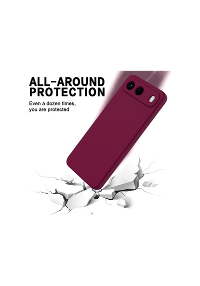 Tecno Spark 40 5g Uyumlu Silikon Kılıf - Pastel Renk Tonu Kamera Korumalı Esnek Kapak - Mürdüm
