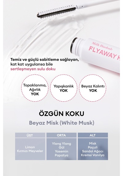 Elektriklenen İnce Teller İçin Sabitleyici Saç Maskarası Mılk Baobab Flyaway Hair Fixer Mascara