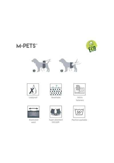 M-pets Erkek Köpekler İçin Yıkanabilir Külot L