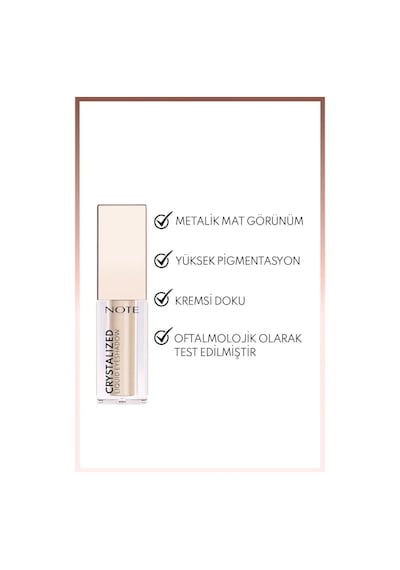 Note Cosmetique Crystalized Liquid Eyeshadow Likit Metalik Göz Farı - 09 Cashmere Road