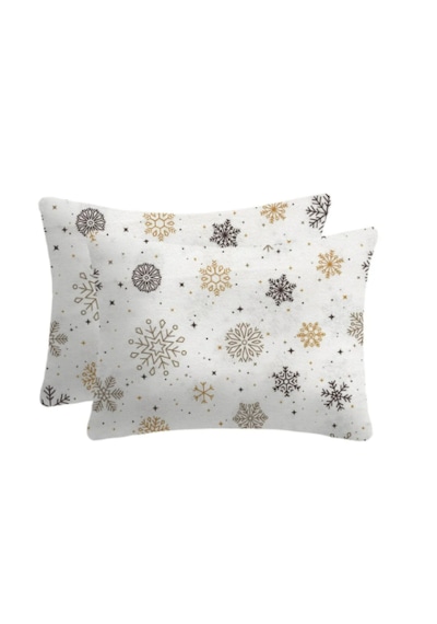 Flanel Pazen Bebek Yastık Kılıfı 35x45 2 Adet Bej - Krem