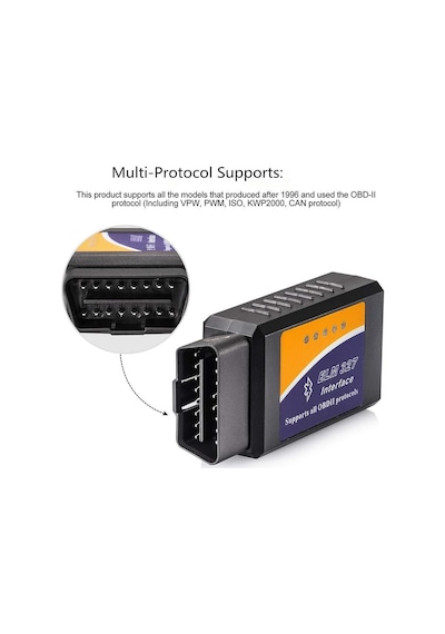 Onlinevitrin Elm327 Obd2 Kablosuz Bluetooth Araç Oto Arıza Tespit Cihazı