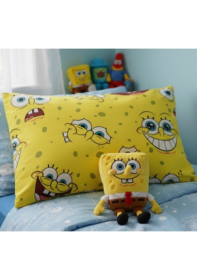 Taç Spongebob Yastık Kılıfı 50x70 Cm Enerjik Tasarım, Doğal Konfor Art.d178 Açık Sarı