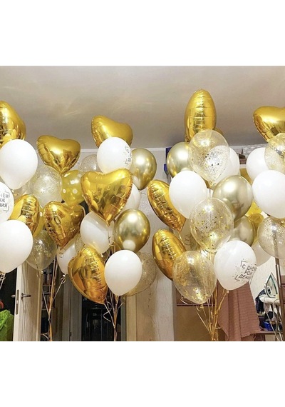 Brokoli Home 3 Adet Folyo Balon Altın Sarısı Gold Uçan Balon 45 Cm 18 İnç Gold