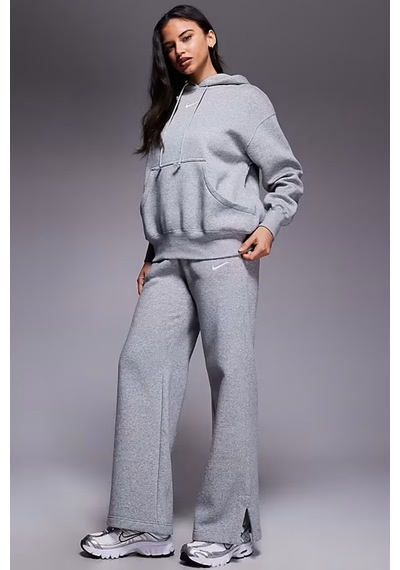 Nike Sportswear Phoenix Fleece Pullover Hoodie Kadın Kapüşonlu Sweatshirt Gri