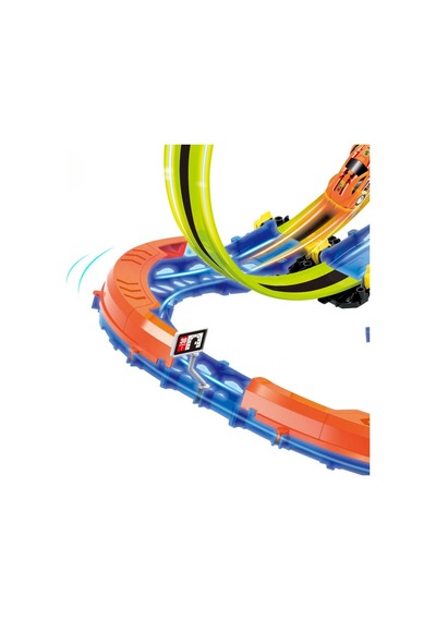 Glow Speed Track Parlayan Işıklı Yarış Pisti - 360 Derece Takla Atan Araba Oyun Seti 74 Parça