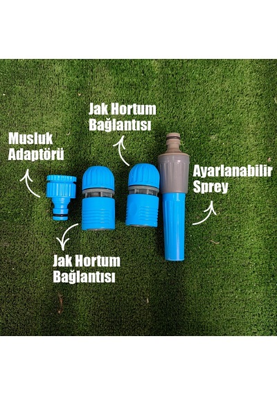 Çelik 1/2" Özel Seri Sulma Hortumu 20 Metre Hortum Kiti Bahçe Sulama Hortum Seti Garden Kıt