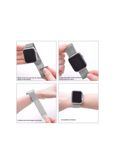 Apple Watch Series 7 41mm Kordon Knitted Fabric Loop Apple Watch Series 7 41mm İle Uyumlu Kordon, Akıllı Saat Kayışı Diğer Apple Watch Series 7 41mm Kordon Knitted Fabric Loop Apple Watch Series 7 41mm İle Uyumlu Kordon, Akıllı Saat Kayışı Diğer