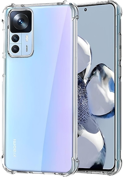 Xiaomi Mi 12t Pro Kılıf Sararmaz Kenarları Yumuşak Anti Şok Şeffaf Silikon Kapak Şeffaf