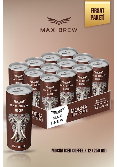 Max Brew Mocha Soğuk Kahve 250 Ml 12 Adet