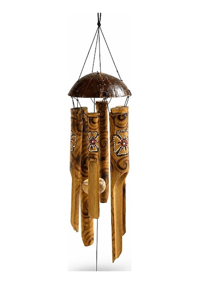 Özel Üretim Doğal El Yapımı Dekoratif Egzotik Coconat Bambu Rüzgar Çanı 50 Cm No:1038