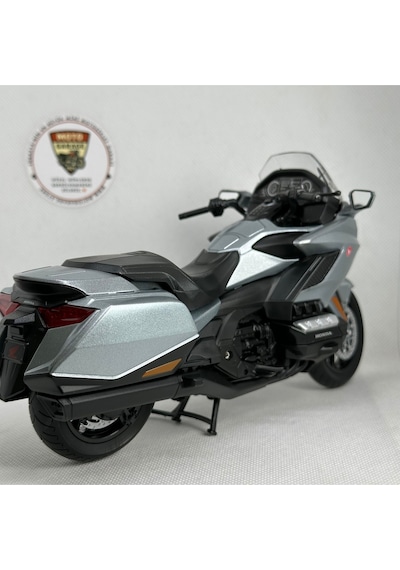 Honda Goldwing Dct Gri 1:12 Diecast Motosiklet Model Lisanslı Metal Maket Oyuncak & Biblo