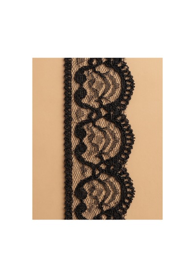 Last İcon Siyah Dantelli Zarif Desenli Ayakkabı Bağcığı 120 Cm Siyah