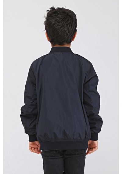 Benitto Kids Benittokids Çift Taraflı Erkek Çocuk Yağmurluk 51268L Lacivert-Beyaz