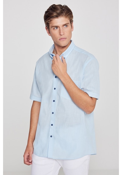 AC&Co / Altınyıldız Classics Erkek Açık Mavi Comfort Fit Düğmeli Yaka %100 Pamuk Flamlı Kısa Kollu Casual Gömlek 4A2022200132amvXL Açık Mavi AC&Co / Altınyıldız Classics Erkek Açık Mavi Comfort Fit Düğmeli Yaka %100 Pamuk Flamlı Kısa Kollu Casual Gömlek 4A2022200132amvXL Açık Mavi