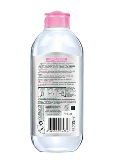 Garnier Micellar Hassas Ciltler için Kusursuz Makyaj Temizleme Suyu 200 ML