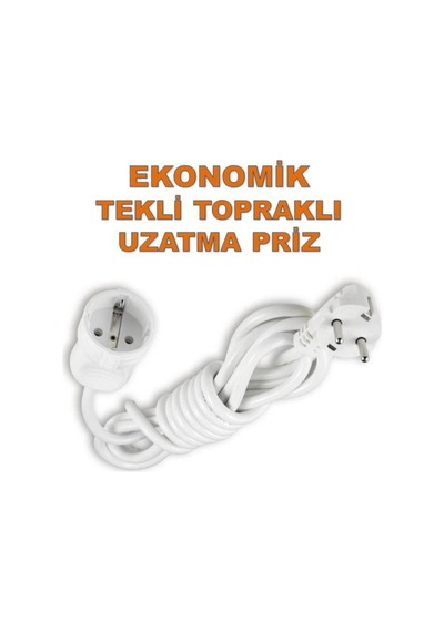 Tekli Topraklı Uzatma Kablo 10 Metre 1