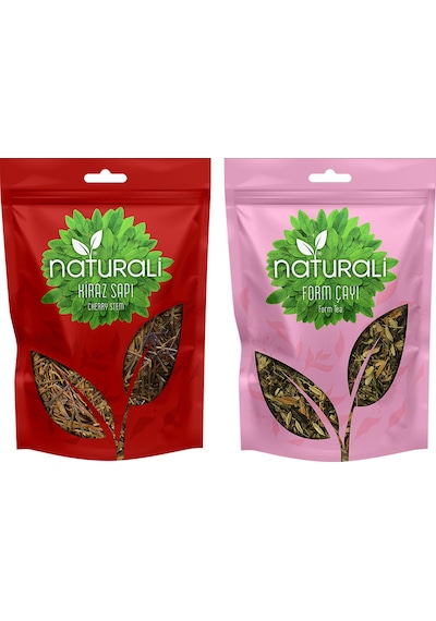 Naturali  Çay Paketi -  Çayı 100 Gr - Kiraz Sapı 75 Gr