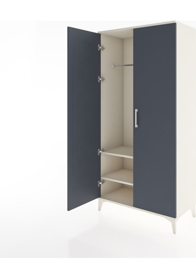 Hyperion Dolap 2 Raflı 2 Kapaklı Tek Askılı 88x44x182 Aytaşı-... Aytaşı