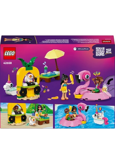 LEGO® Friends Tek Boynuzlu At ve Flamingo Havuz Partisi 42658 - 5 Yaş ve Üzeri Çocuklar için Yaratıcı Oyuncak Yapım Seti (99 Parça)