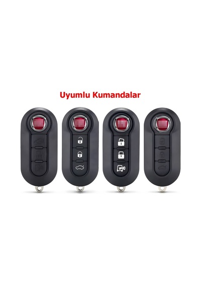 Doblo Ducato Boxer Jumper Uyumlu Kumanda Anahtar Kılıfı Oto Anahtarlık Siyah Silver