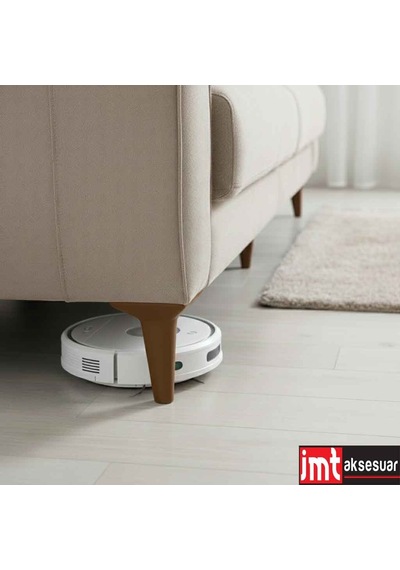 Aspen 20 Cm Ceviz 4'lü Set Koltuk Baza Dolap Tv Ünitesi Yatak Odası Konsol Ayağı Ceviz