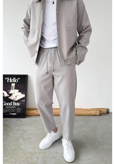 Taş Basic Boyfriend Kumaş Pantolon Taş