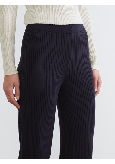 Lcw Comfort Lacivert Beli Lastikli Kadın Triko Pantolon