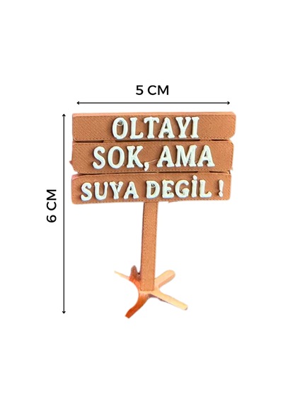 Akvaryum Tabela Dekoru Oltayı Sok Ama Suya Değil 6x5 Cm Suya Batan Model Tbl-65-slogan, One Size