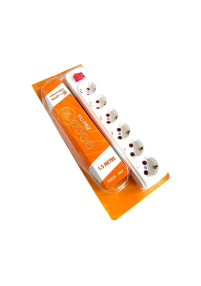 Fully 947 6'lı Akım Korumalı Priz 1.5 Metre Beyaz