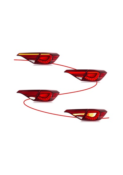 Civic Fe1 Uyumlu Led Stop / Dragon - Kırmızı 2022+