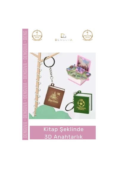 Anahtarlık Minyatür Hediye Aksesuar Kitap Sever Tasarım Çanta Süsü Kitap Şeklinde 3d Anahtarlık