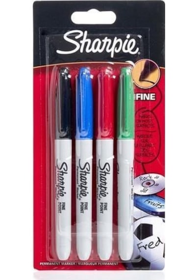 Sharpie 4Lü Standart Renkler Fine Permanent Markör Kalem Seti 198
