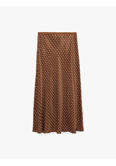 Koton Slim Fit Puantiyeli Saten Midi Etek Kahverengi Desenli 6sak70040pw Kahverengi Desenli Koton Slim Fit Puantiyeli Saten Midi Etek Kahverengi Desenli 6sak70040pw Kahverengi Desenli