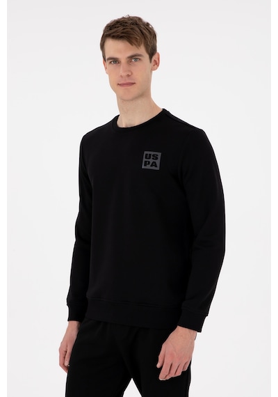 U.S. Polo Assn. Erkek Regular Fit Bisiklet Yaka Siyah Sweatshirt 50293456-VR046