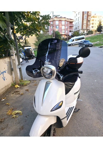 Motocam Rks Neon 125 Ön Cam 2023-2026 Model 45cm Siyah Renkli 4mm Elcikli Aparatsız