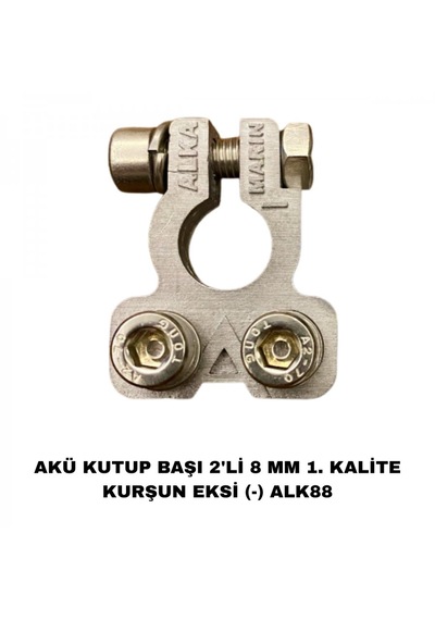 Akü Kutup Başı 2'li 8mm 1. Kalite Kurşun + - Alk88