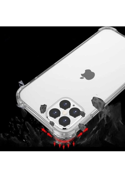 Apple Uyumlu iPhone 12 Pro Kılıf Zore Nitro Anti Shock Silikon Renksiz