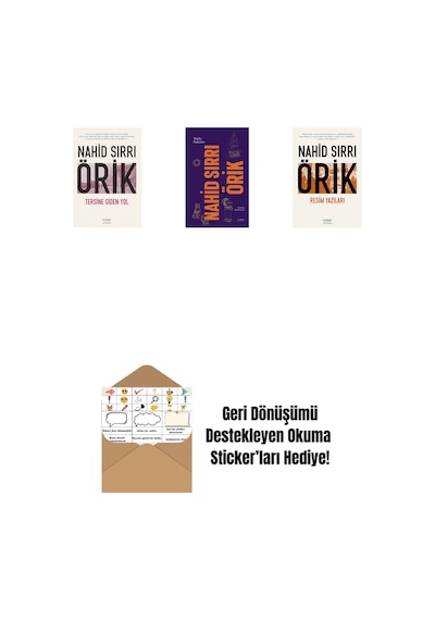 Tersine Giden Yol + Nahid Sırrı Örik - Toplu Öyküler Ciltli + Resim Yazıları + Okuma Sticker'ları