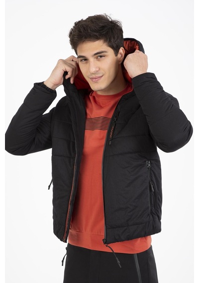 Maraton Sportswear Regular Erkek Kapşonlu Uzun Kol Basic Siyah Mont 21264-siyah Siyah