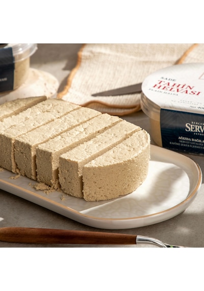 Servet Rafine Şeker İlavesiz - Sade Taze Tahin Helvası 400 G