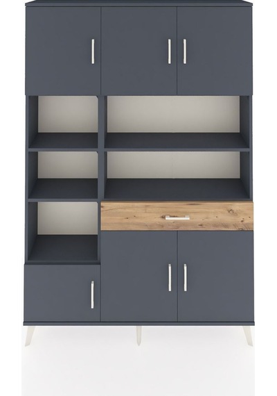Arges Dolap 10 Raflı Tek Çekmeceli 6 Kapaklı 132x30x195 Antrasit-antrasit/çam Antrasıt/atlas Çam Arges Dolap 10 Raflı Tek Çekmeceli 6 Kapaklı 132x30x195 Antrasit-antrasit/çam Antrasıt/atlas Çam