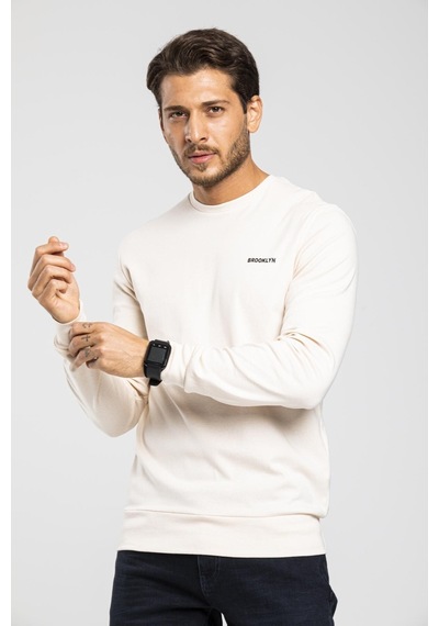 Erkek Bisiklet Yaka Slim Fit Sweatshirt Spr2019k18 001