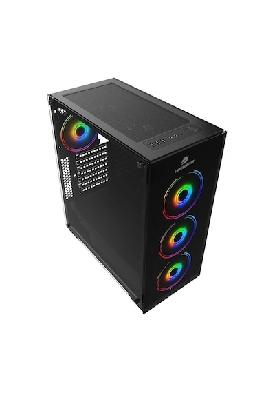 Gameboostergb-pe05b 600w 80+ Usb3.0 Full Siyah Tempered Glass Rgb Fanlı Kasa