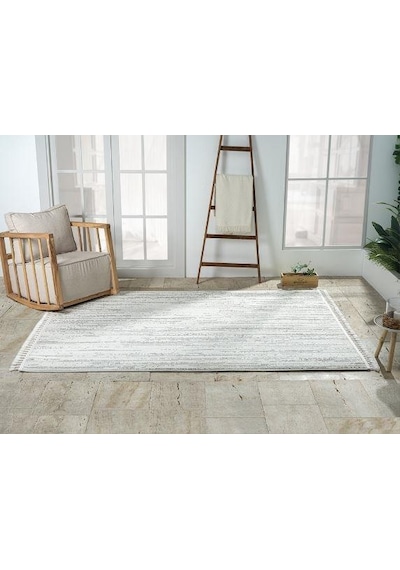 Çam Halı Solo Ef001a Krem Gri İskandinav Tarzı Modern Desen Halı